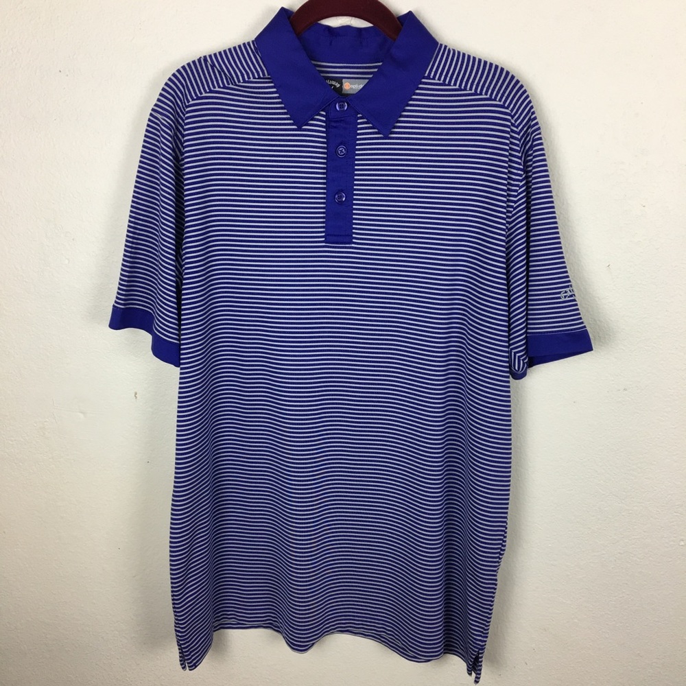Callaway Opti Dri golf polo size large stripes